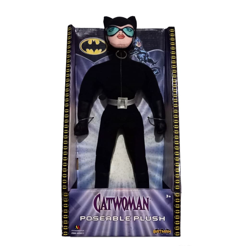 Pelúcia Articulada Muilher Gato Catwoman Poseable plush Batman Vintage Monogram 2004
