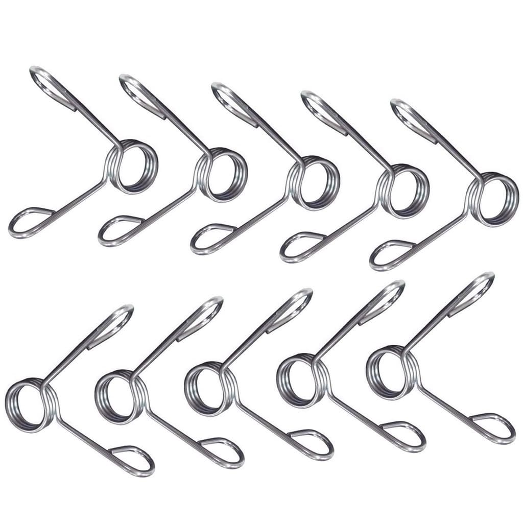 Kit 10 Presilhas Para Barra Musculação 3 Voltas Reforçada 25.40mm Supino Barra Anilhas Fitness Espiral Halter Academia