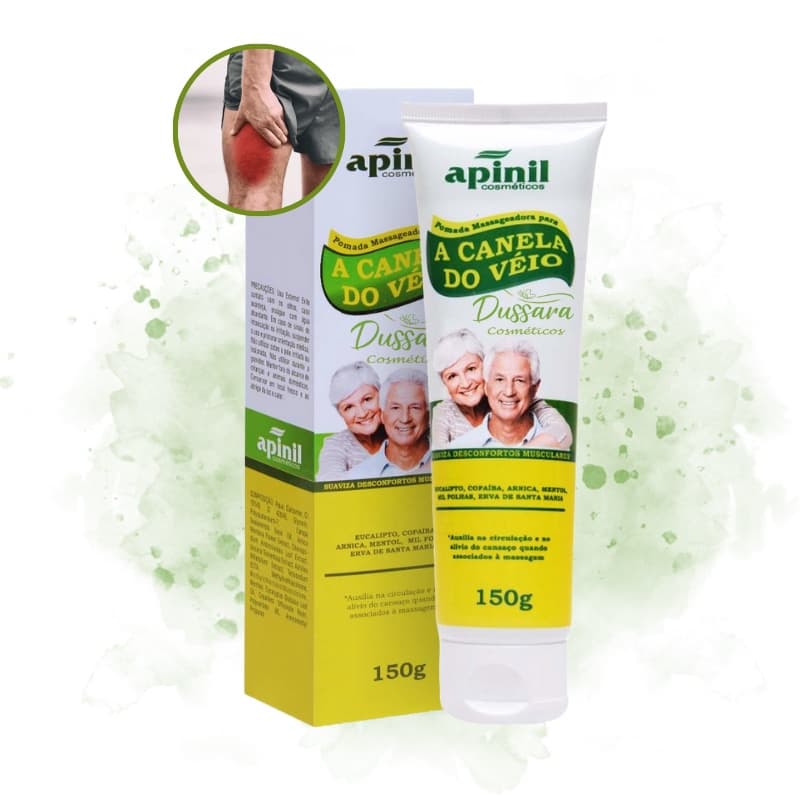 Pomada Massageadora Canela de Velho - 150g - Apinil - Alívio do Cansaço Muscular