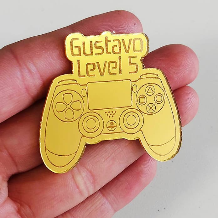 aplique acrilico espelhado festa controle video game games TOP-PERS GR2