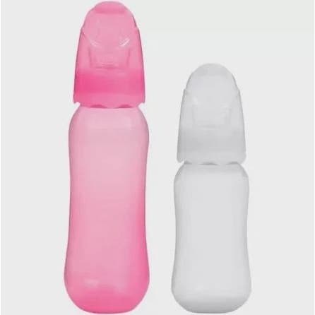 KIT MAMADEIRAS BABYGO 240 ML E 150 ML ROSA PARA ALIMENTAÇÃO DO BEBÊ