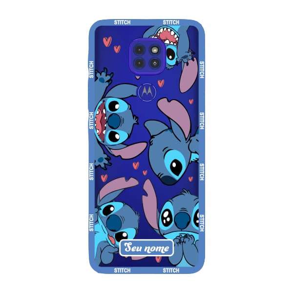 Capinha para Moto G9 Play Anti Impacto Personalizada - Lilo e Stitch - Stiti Transparente com nome