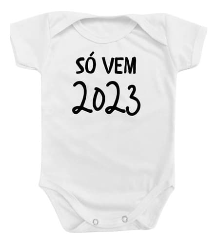 Body Roupa Bebê Menino Menina Divertido Frase Vem Ano Novo
