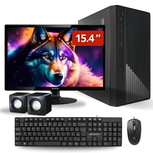 Pc Computador Completo Intel Core I3 8gb Ssd 120gb Monitor Led 15  W10