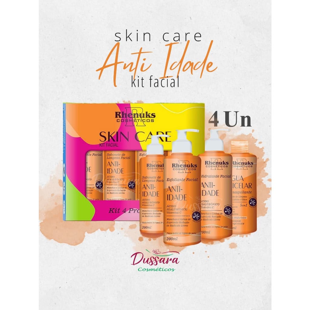 Kit Skin Care Facial Anti-Idade c| 4 itens | Rhenuks