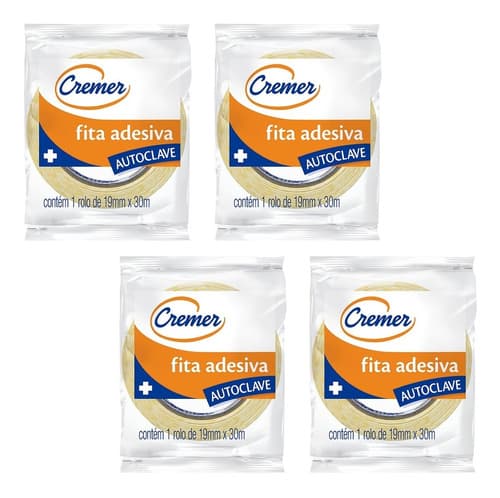 Kit 4 Fita Para Autoclave Cremer - Medida  19cm X 30m