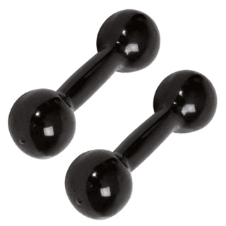 Par de Halter Bola Emborrachado 2 kg Treino em Casa Musculação Academia  Funcional Peso(2 UNIDADE)