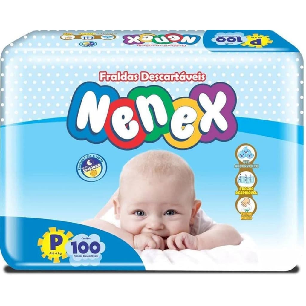 Fradas Nenex Mega Pacotão P-100 Fraldas