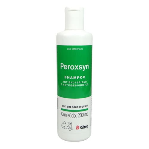 Shampoo Antibacteriano e Antisseborreico Konig Peroxsyn para Cães e Gatos 200ml