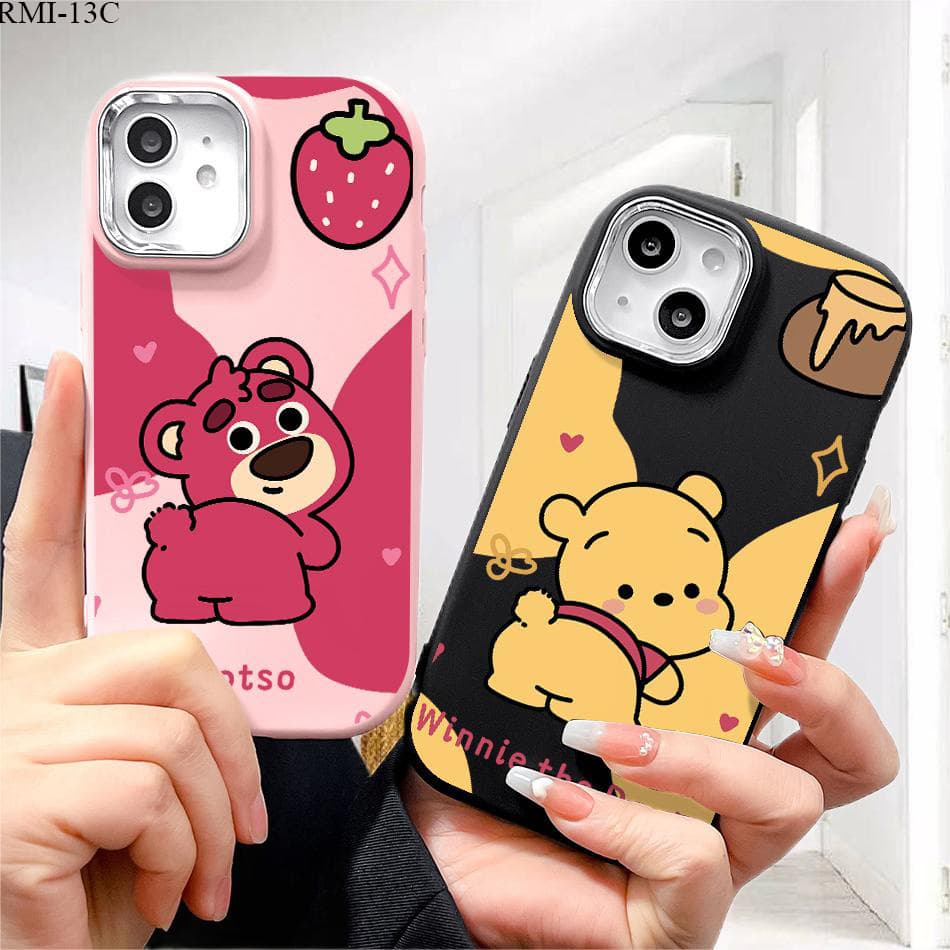 Capinha Para Xiaomi Redmi 15C 13C 14C 12C 12 4G Capa De Celular Macia Silicone Preta 0186 PD