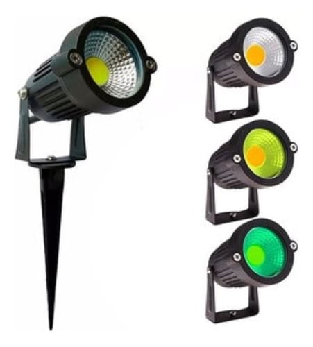 Kit 10 Luminária Espeto Jardim 3w Luz Led Ip65 Prova Dágua Iluminação Externa Luz Direta Decoração