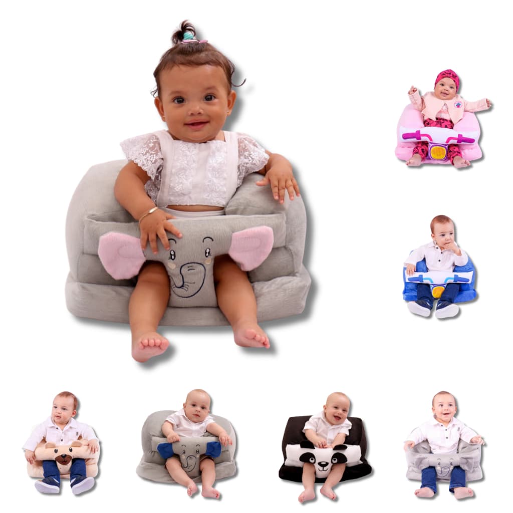 Assento Almofada De Apoio Para Bebe Sentar Cadeirinha Pelúcia Sofázinho