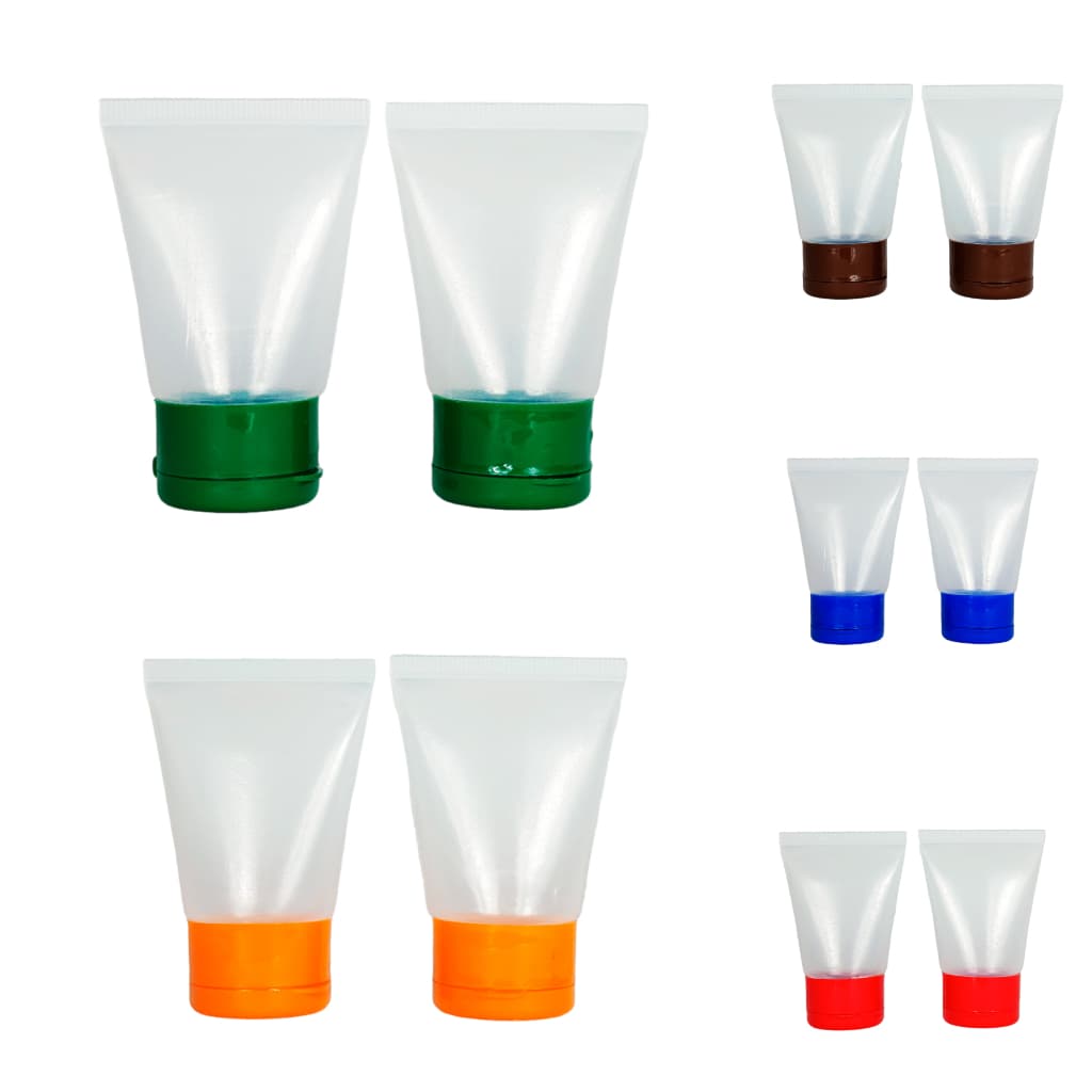 50 Bisnagas 30 ml tampa Flip top P/ cremes hidratante cosmeticos e mine shampoo frascos lembrancinha