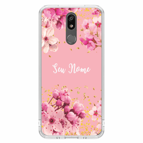 Capa de Celular Capinha LG K12 / K12+ (Plus)Personalizada - Floral nome 4