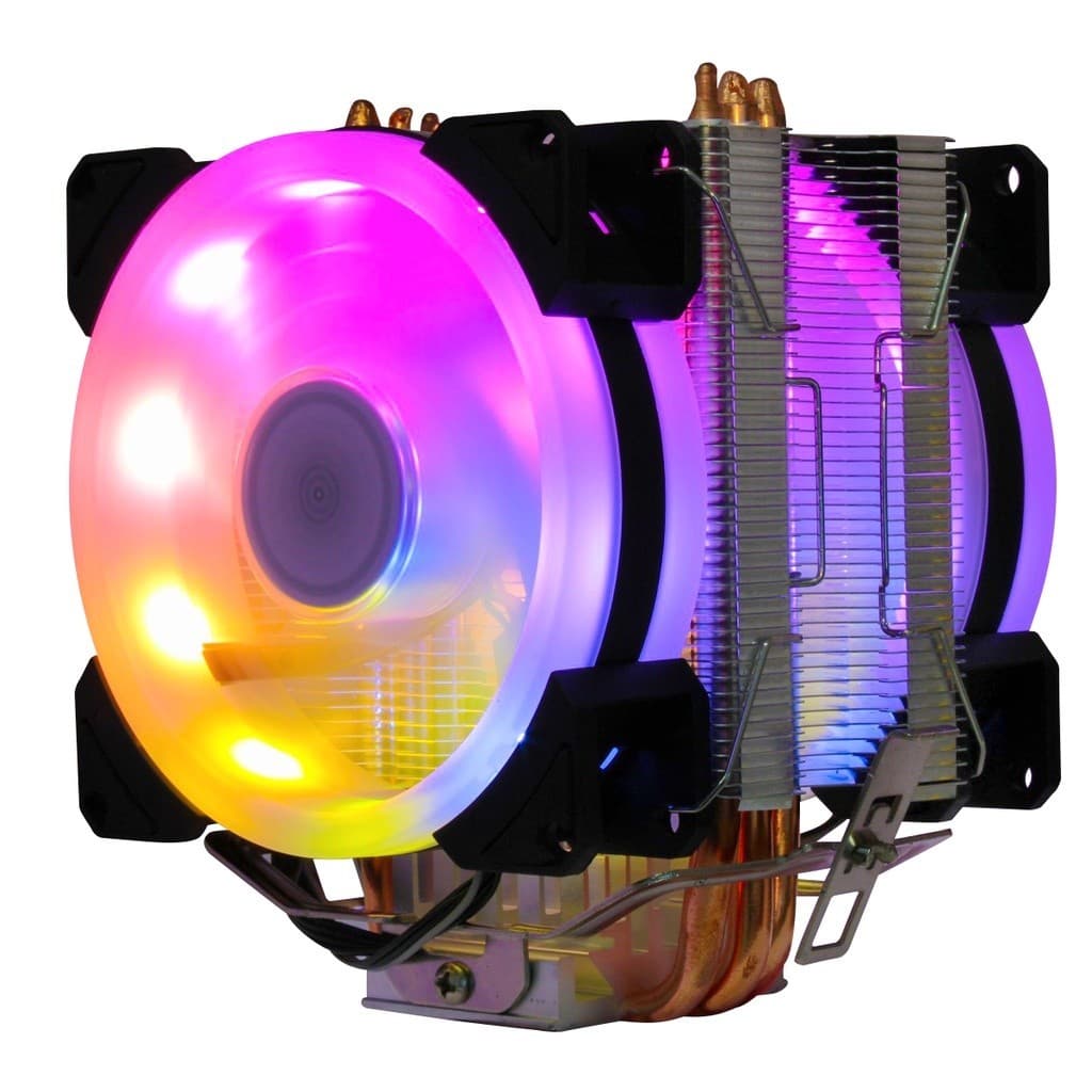 Cpu Cooler Processador 1200 1366 1700 2011 1150 1151 1155 FM2+/AM3+ Fan Duplo Rgb Intel/amd