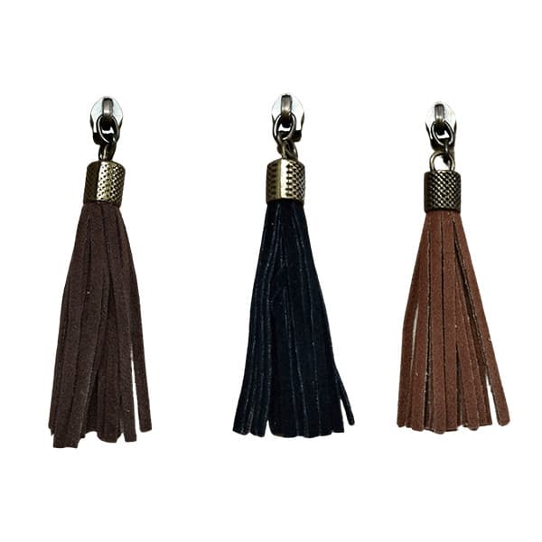 Cursor Tassel Couro Ouro Velho para Zíper Bolsa Artesanato Patchwork Costura Criativa Ateliê Mochila