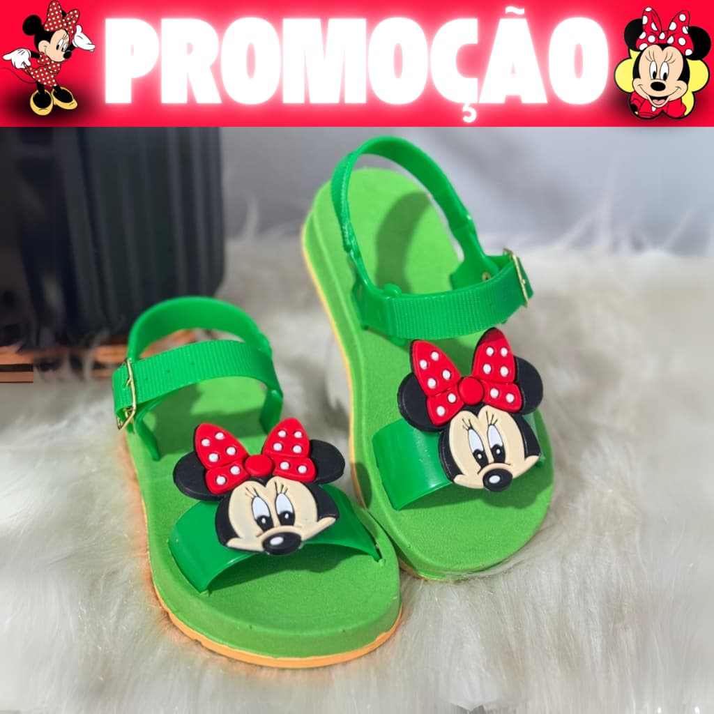 Sandália Infantil Minnie – Confortável e Antiderrapante para MeninasSandália Infantil Minnie – Confortável e Antiderrapa