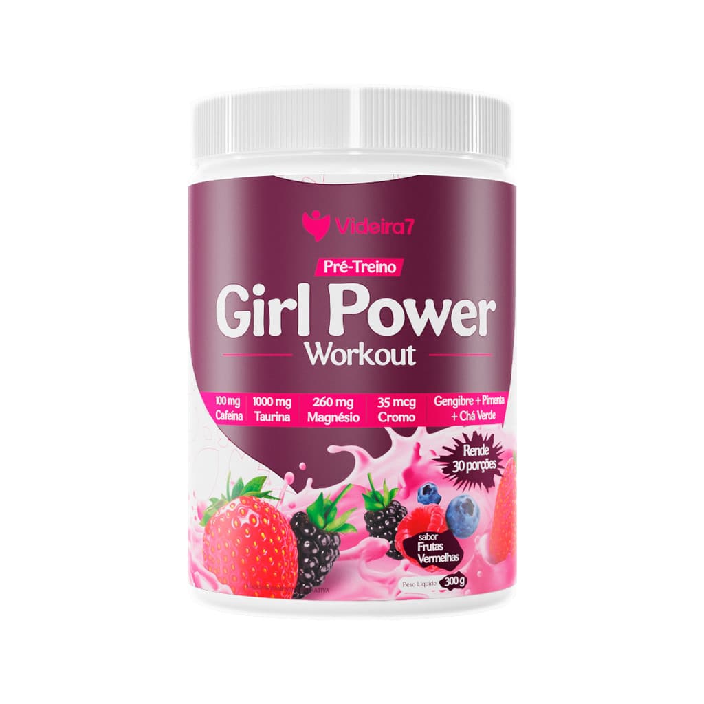 Pré Treino Feminino Girl Power Frutas Vermelhas 300g