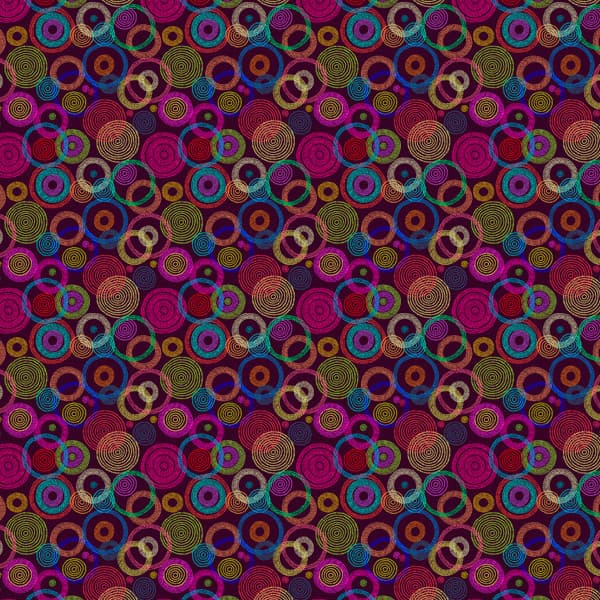 Tecido Sarja Impermeável Círculos Neon 100% Algodão Confecção Fina Costura Criativa Quilting