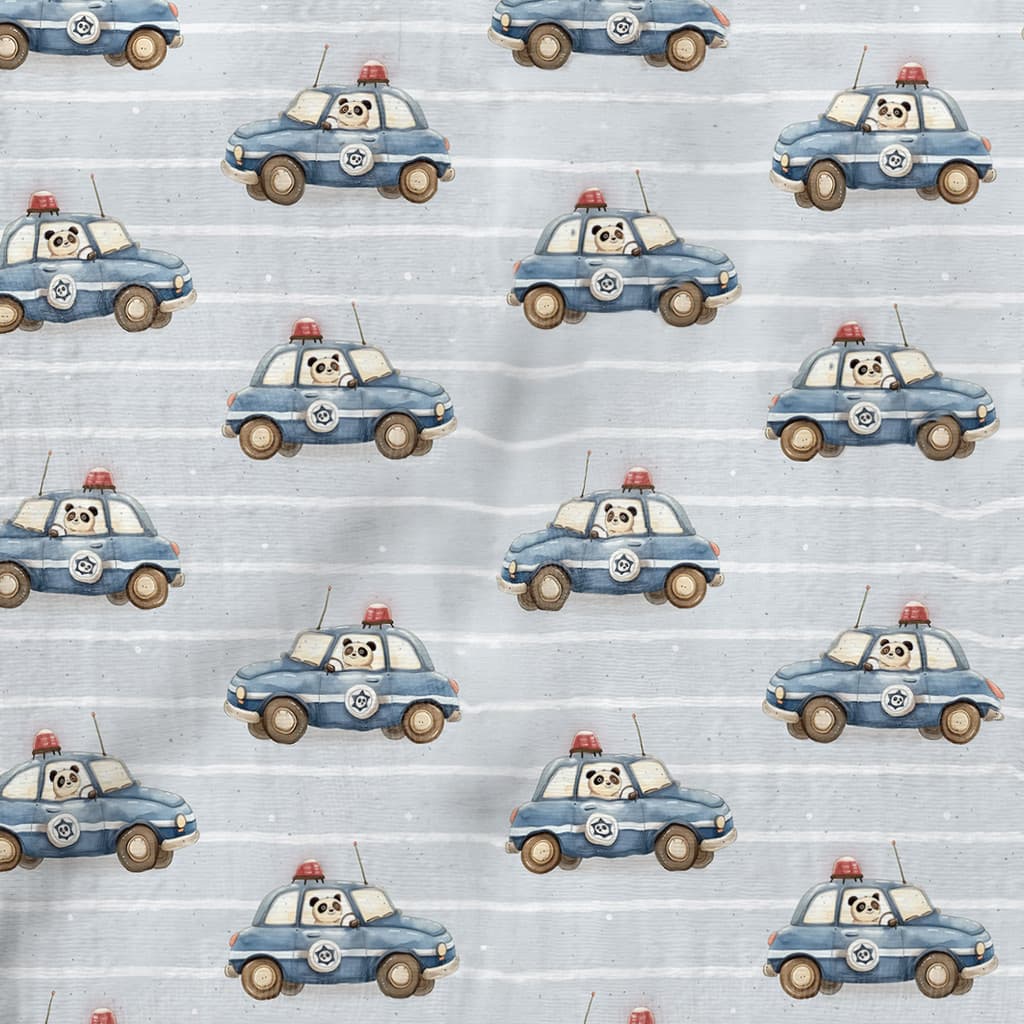 Tecido Tricoline Digital Pandinha Motorista - 100% Algodão Cozinha Chic Confecção Fina Quilting