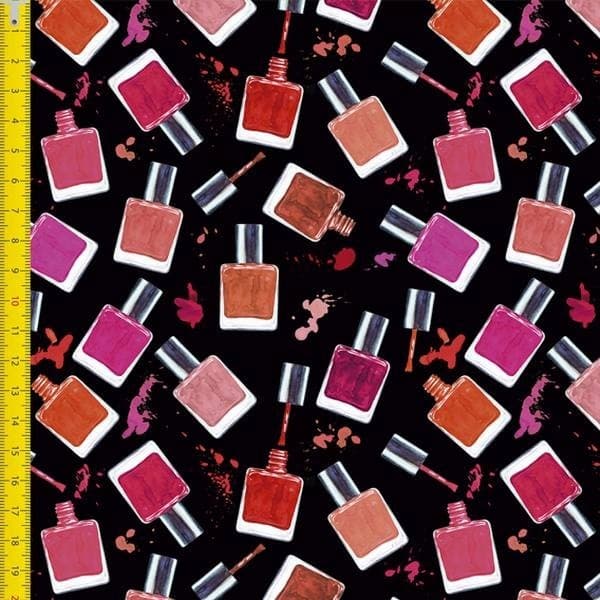 Tecido Tricoline Digital Esmaltes Personalizado 100% Algodão Cozinha Chic Qualidade Superior