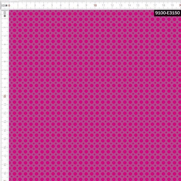Tecido Tricoline Digital Poá Pink E Rose Personalizado 100% Algodão Cozinha Chic Confecção Fina