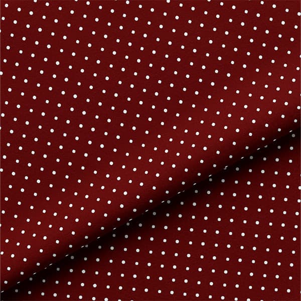 Tecido Sarja Impermeável Bolinha Mini Micro Poá Branco Fundo Vermelho Patc 100% Algodão Patchwork