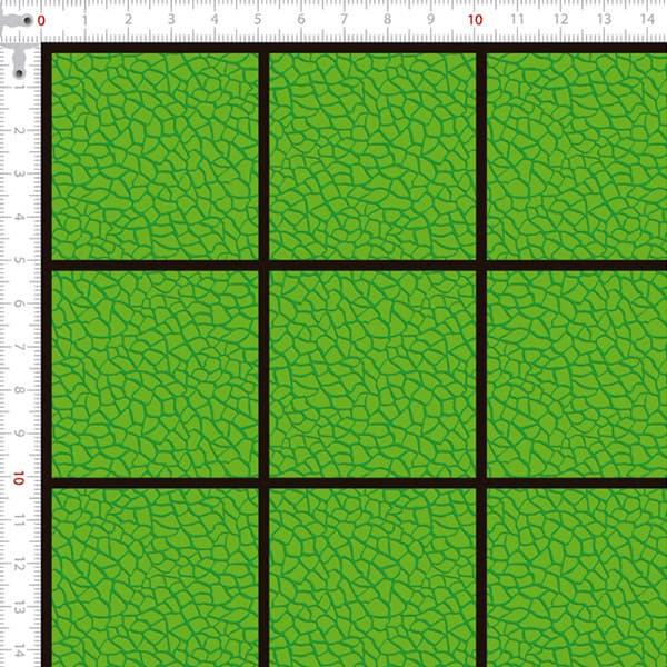 Tecido Sarja Impermeável Grid Craquelado Verde 100% Algodão Patchwork Confecção Fina Mesa Posta