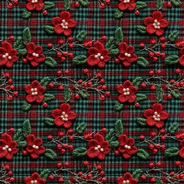 Tecido Tricoline Digital Natal Tartan 100% Algodão Enxoval Mesa Posta Patchwork Costura Criativa