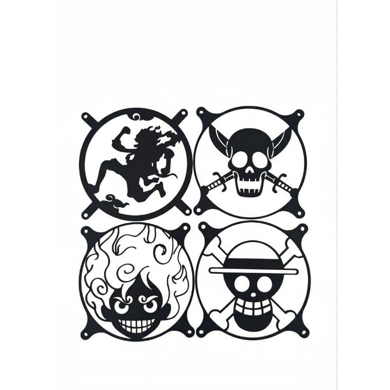 Grades Fan Protetora One Piece 120mm | Grill Cooler PC Gamer Anime