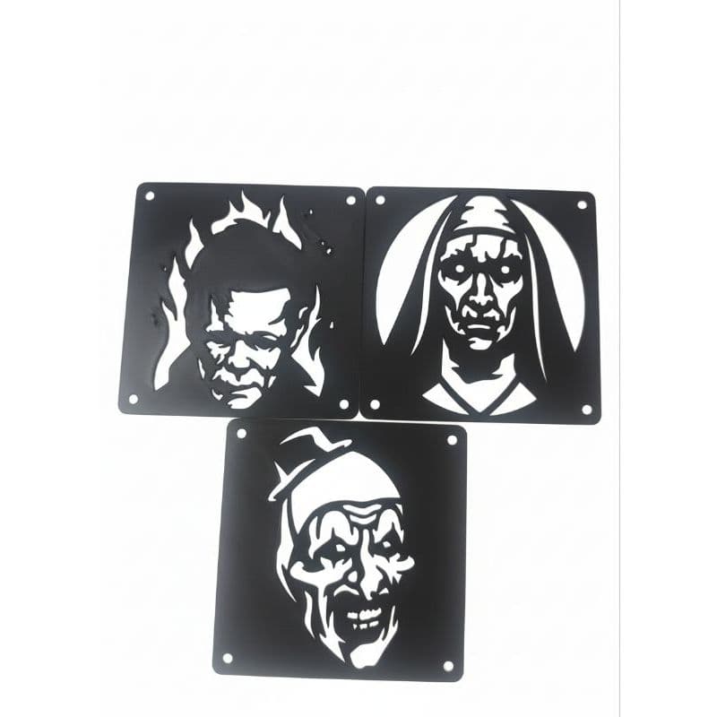Kit 3 Grades Fan Gamer 120mm Estilo  Terror Horror  | Grill Decorativo