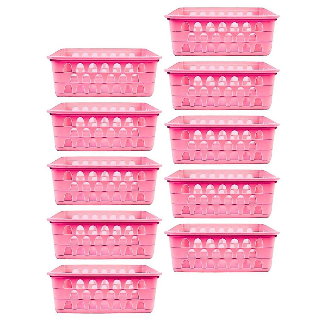 Organizador Cesto Kit 6/10 Maquiagem Banheiro Gaveta Cozinha Multiuso Geladeira Guarda Roupa Íntima