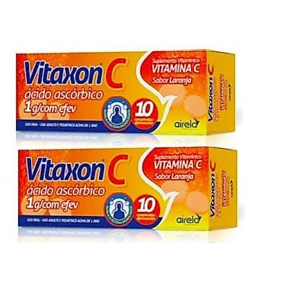 Vitamina C 1g Kit C/2 unidades- Vitaxon C/10 Comprimidos efervescentes