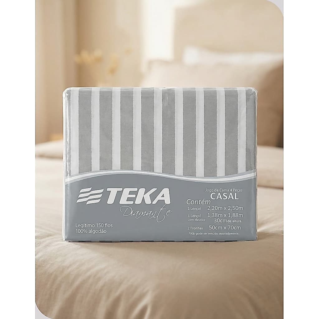 Jogo de Cama Lençol Casal 4 Peças Roupa de Cama Enxoval Estampado Algodão Premium Confortável