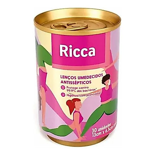 Lencos Umedecidos Antissepticos Ricca 30 Un 3799