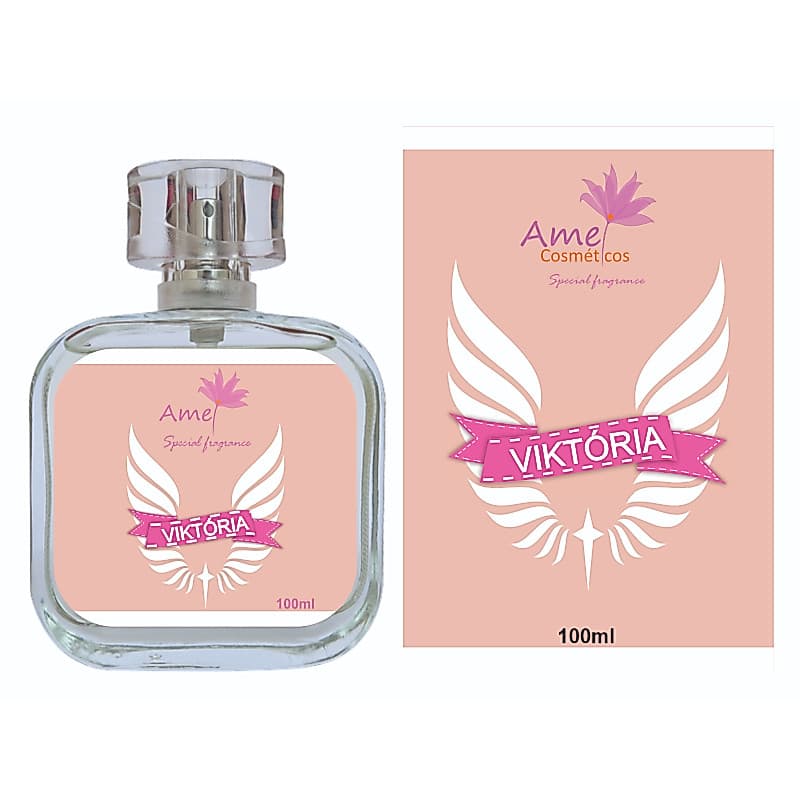 Perfume Amei Cosméticos ORIGINAL Viktória feminino 100ml fragrância importada 33% de essência parfum alta fixação