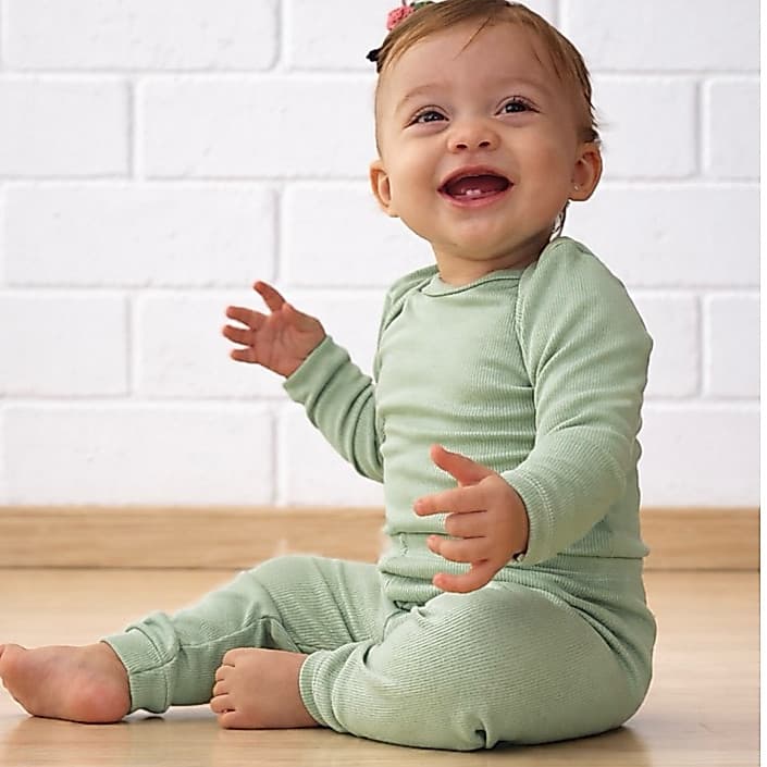 Body Manga Longa Calça Bebê Conjunto Menina Menino Roupa de Frio Quentinha Enxoval Macacão