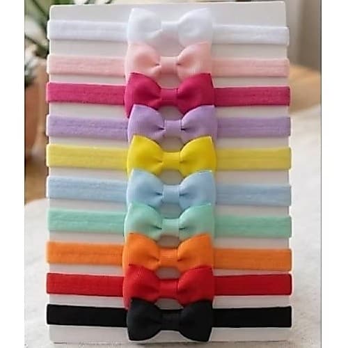 Kit 10 Lacinhos Faixinhas Conjunto Laço Bebê Maternidade Enxoval Bebe RN