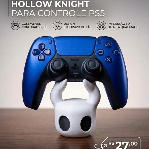 Suporte (universal) para controle de videogame “hollow Knight” colecionável fã de games
