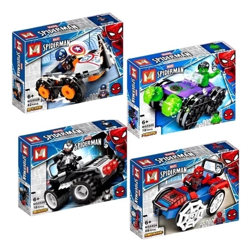 Blocos De Montar Legos Carro Super Heróis