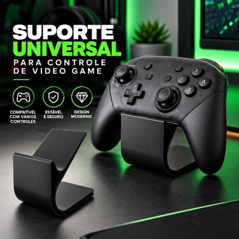 Suporte Universal para Controle de Videogame | Base para Controle Gamer PS5 Xbox Switch