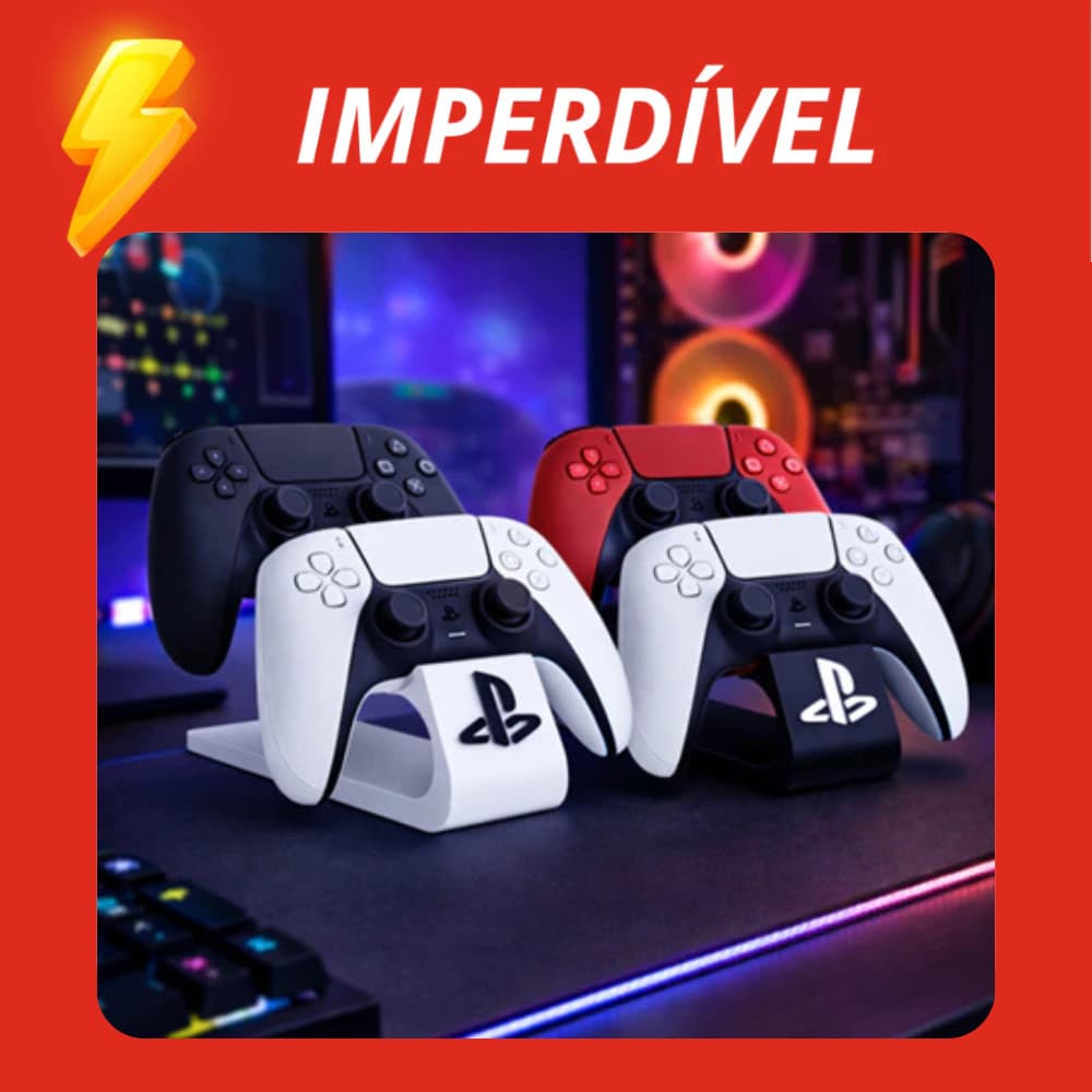 Suporte Duplo Para Controle Ps5 Base Organizador para 2 Controles Gamer