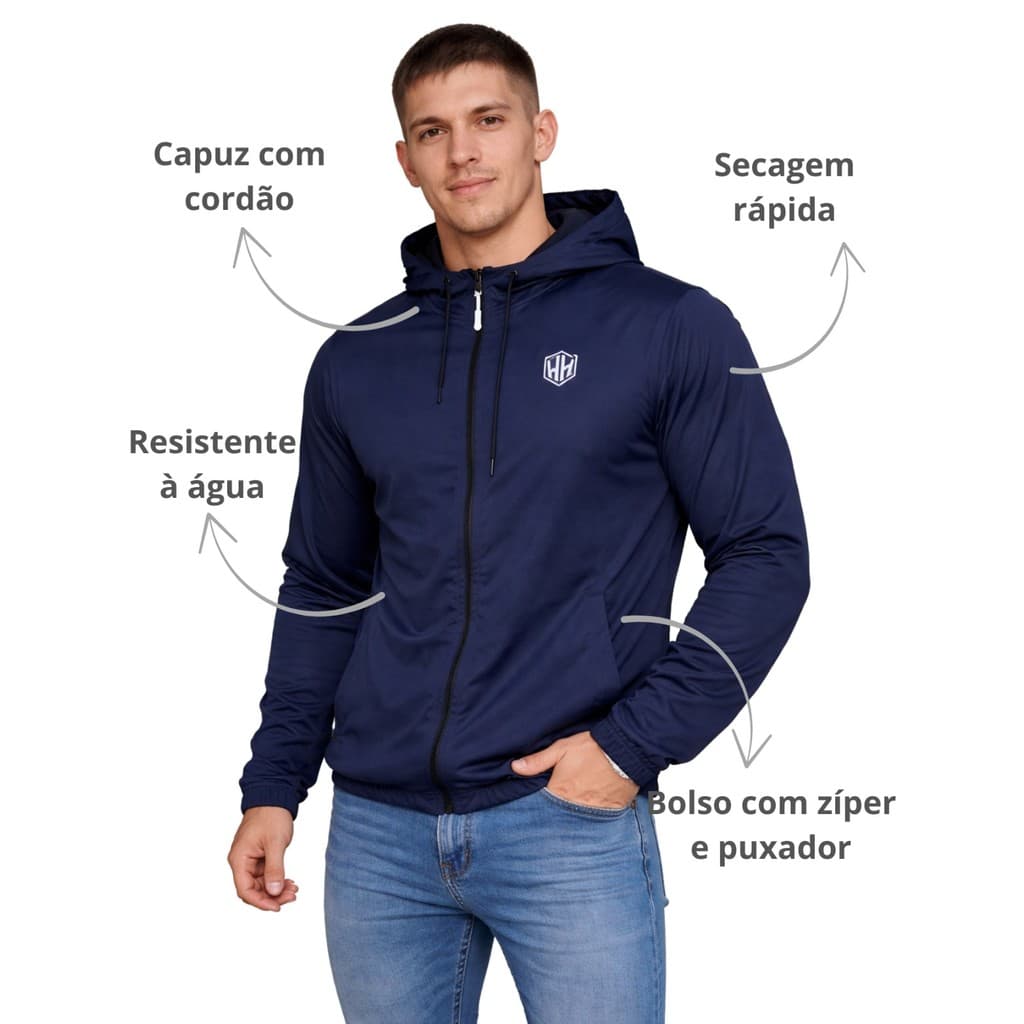 Jaqueta Masculina Corta Vento WOLVES HILL impermeavel  ultra leve treino casual