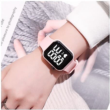 Relógio Digital Smartwatch Led A Prova D'água Rosa Rose Feminino Relógio Para Mulher 998