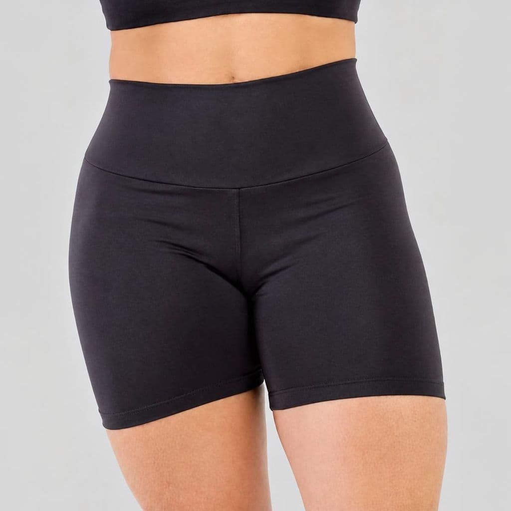Shorts Fitness Feminino Cintura Alta Academia | Confortável, Não Marca, Secagem Rápida Premium