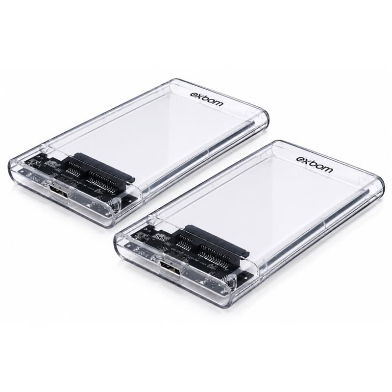Kit 2 Case Externa 2,5” USB 3.0 para HD e SSD SATA 6Gbps