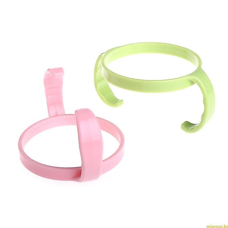 2Pcs Mamadeira Bebê Fácil Aderência Alça Garrafa Aperto Mão Pequena