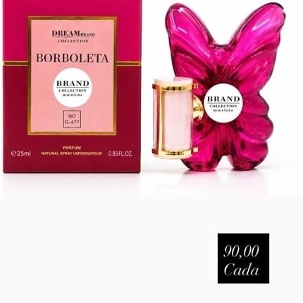 Perfume importado de 25ml feminino Bomba, Borboleta Feminina da Brand Collection