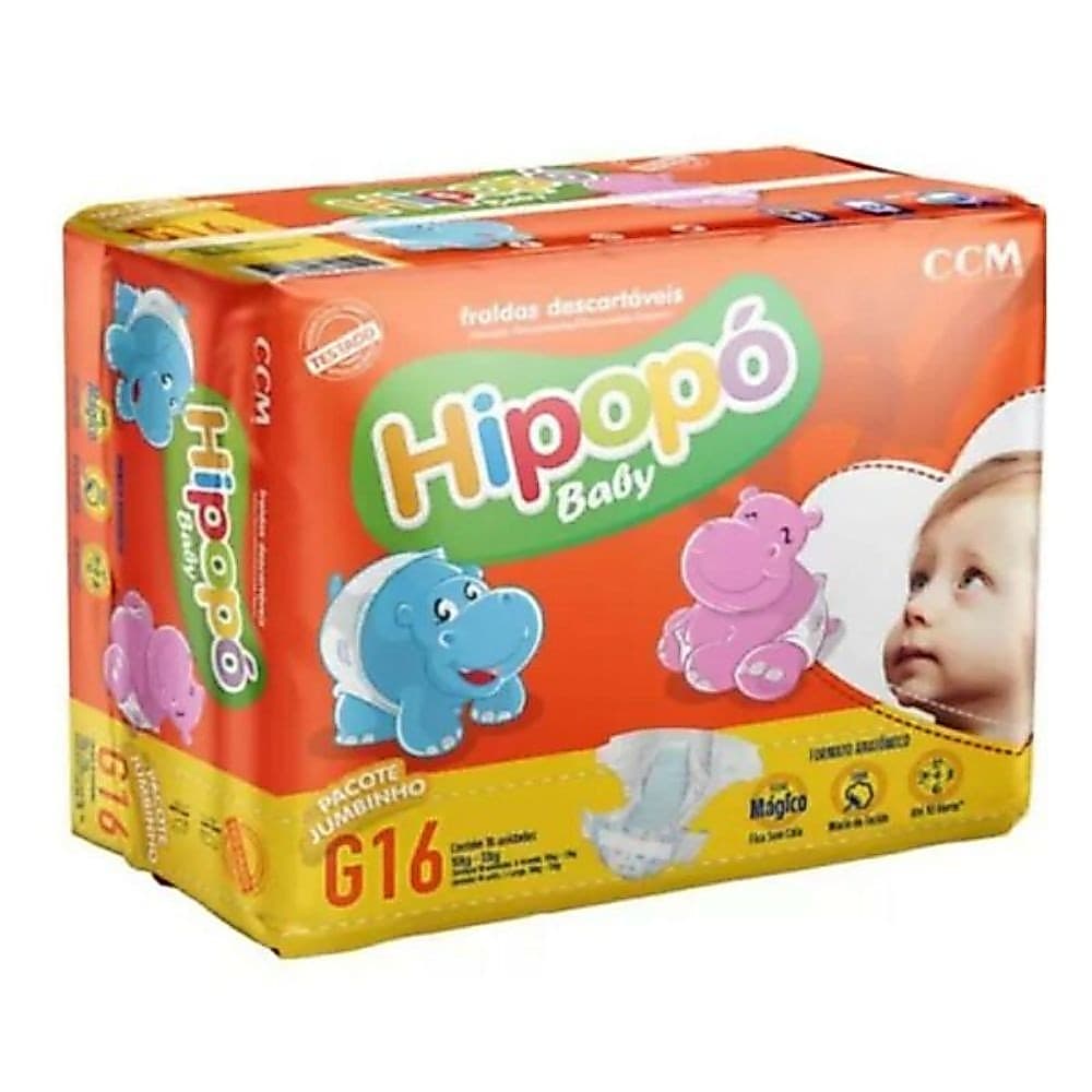 Fralda Infantil HipopóBaby Pacote Jumbinho