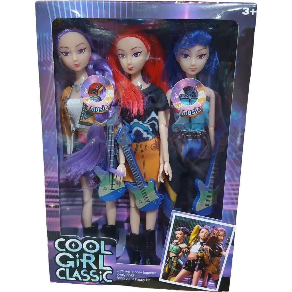 Boneca k-pop Fashion Cool Girl Articulada Colecionável Estilo Musical com Acessórios